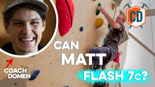 Can Domen Škofic Teach Matt To Flash 7c  Climbing Daily Ep1837 [upl. by Elaynad]