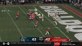 Georgia Tech vs Georgia INSANE Ending  2024 College Football [upl. by Llen]