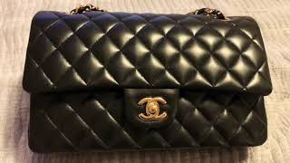 Chanel classic flap lambskin 5 year wear and tear [upl. by Khoury957]