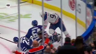 Joel Edmundson clean check on Connor McDavid [upl. by Alisia534]