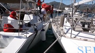 Sailboat Maneuver and Accidents  Fail The at Sea  SAILING CRASH  012 [upl. by Lashonda]