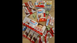 ASMR New Some Lots Choclate Unpacking Kinder Maxi Kinder Bueno Kinder Surprise That You Love ❤️ [upl. by Dan]