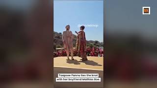 Taapsee Pannu Weds Mathias Boe  taapseepannu taapsepannu wedding viralvideo bollywood [upl. by Otsirave]