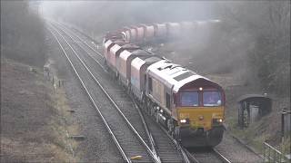 Freight trains at Westbury amp clink road jn 11th January 2018 [upl. by Nireves952]