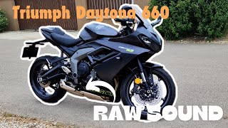 Triumph Daytona 660  Chill Evening Ride  RAW sound [upl. by Eckhardt]