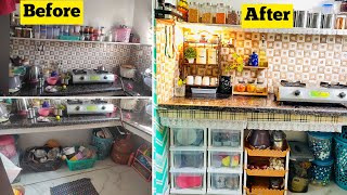 Indian Non modular kitchen MakeoverExtreme Kitchen Makeover [upl. by Eelaras]