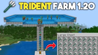 Easiest 120 Trident XP farm Minecraft Bedrock [upl. by Alexandro553]