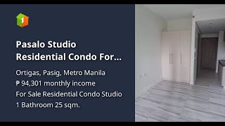 Pasalo Studio Residential Condo For Sale located in Capitol Commons beside Estancia Mall [upl. by Beauchamp]