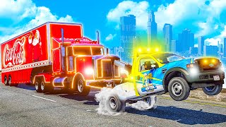 In GTA 5 Towing Coca Cola Truck [upl. by Pimbley594]