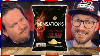 Americans Try BRITISH Walkers Sensations Crisps [upl. by Mikol]