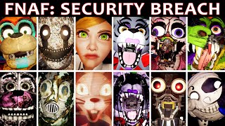 FNAF Security Breach  All Jumpscares Complete amp Rearrange [upl. by Marguerie]