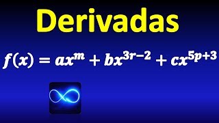 Derivada de función con coeficientes a b c y exponentes con m r p [upl. by Estella144]