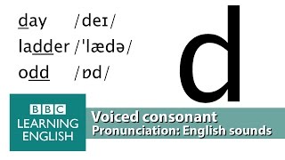 English Pronunciation 👄 Voiced Consonant  d  odd’ did and ladder [upl. by Ellehsram]