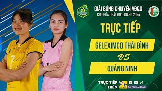 🔴Trực tiếp  GELEXIMCO THÁI BÌNH  QUẢNG NINH  Bảng Nữ  Giải bóng chuyền VĐQG cúp HCĐG 2024 [upl. by Tiff]