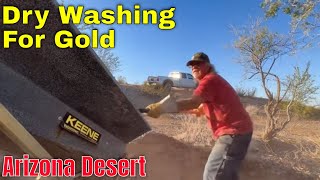 Finding Gold  Arizona Desert  Dry Washing for Gold  How To [upl. by Enelyw]