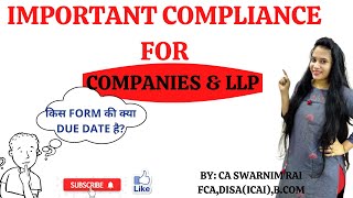 Roc Compliance for Company and LLP with due dates [upl. by Emmerich]