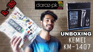 KM 1407 Electric Hair Clipper Trimmer 3 in 1  UNBOXING In Hindi  Urdu [upl. by Arteid]