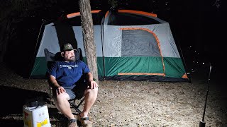 Night Camp Live in Branson MO with my Outask Telescopic Lantern  Light [upl. by Lovett]