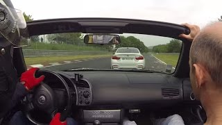 Honda S2000 vs BMW M4 Nurburgring Nordschleife 24052015 BTG 8min30 [upl. by Ledah]