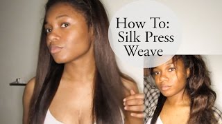 How To Silk Press Hair weave hair [upl. by Oswin]