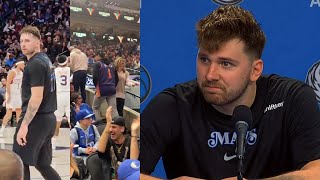 Luka Doncic blasts reporter saying Luka got fan ejected for telling him to get on treadmill [upl. by Sitof]