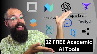 2024 Twelve Best FREE AI tools for Academic Research and Researchers [upl. by Lerraf413]