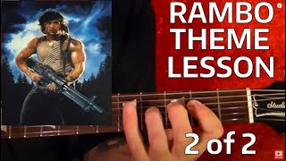 Rambo First Blood Theme  Guitar Lesson  2 of 2 [upl. by Cyn]