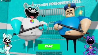 NEW BARRYS PRISON  HORNS VS CLOWN ESCAPE OBBY roblox obby [upl. by Arbba]