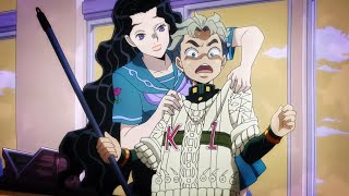 Josuke and Jotaro plan to help Koichi escape from Yukako  仗助と承太郎は康一が由花子から逃げるのを手伝おうと計画する [upl. by Ecam]