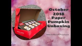 October 2018 Paper Pumpkin Stampin Up Unboxing [upl. by Vivyanne]