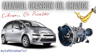 Citroen C4 Picasso replaced manual gearbox oil  huile de boîte de vitesses manuelle remplacée [upl. by Clippard]