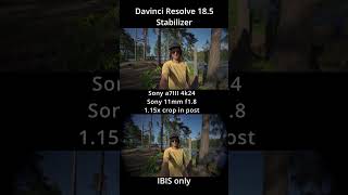 Sony STABILIZATION in DaVinci Resolve stabilization sonya7iii stabilization davinciresolve [upl. by Lanos]