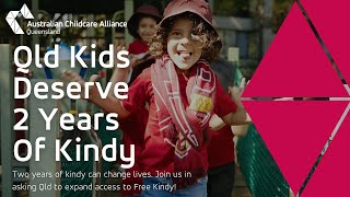 Support 2 Years of Kindy  Australian Childcare Alliance Queensland [upl. by Nosiddam]