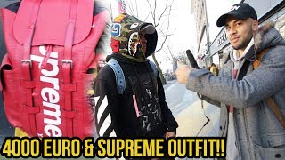 Wie viel ist dein Outfit wert Hypebeast mit 4000 Euro Supreme Outfit [upl. by Caine651]