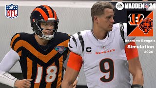 Madden 24 Bears vs Bengals Sim 20242025 Full 15 Minute Quarters Madden 25 Roster Game Play [upl. by Anihtyc]