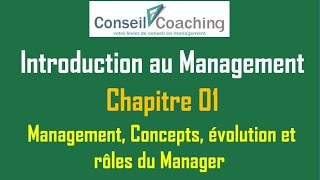 Introduction au Management  chapitre 01 [upl. by Neyuh966]