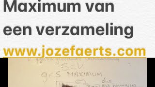 2109 Maximum van een verzameling [upl. by Doykos]