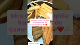 Idea de cena rápida sandwiches de carne molida 🥪❤️🫶🏻 cocinar sandwiches carnemolida recetas [upl. by Kimberlyn332]