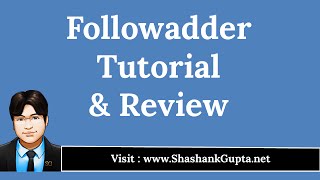 Follow Adder  Instagram  Tutorial [upl. by German]