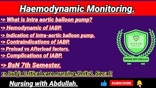 Intra aortic balloon pump in urdu hindi Bsn 7th SemesterUnit2partCcritical care nursing [upl. by Morvin]