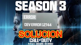 DEV ERROR 12744 SOLUCIONES COD MODERN WARFARE 3  WARZONE 3 [upl. by Ilanos961]