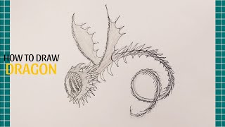 How to Draw a Dragon  Simple Tutorial for Beginners [upl. by Tiphani]