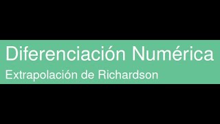 2005 TeoriaExtrapolacion de Richardson [upl. by Dao]