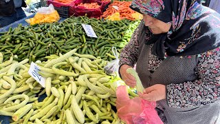 Turşuluk alıyoruz pazar alışverişi Taşköprü cuma pazarı [upl. by Howenstein]