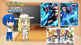 Alola reacts to Ash Greninja  Ash Alola Friends react to Ash Greninja [upl. by Mharg]