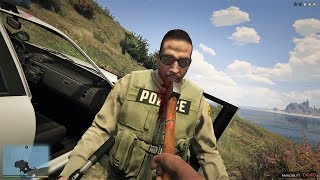 GTA 5  Franklins FIVE STAR COP BATTLE GTA V Funny Moments [upl. by Leugimsiul]