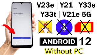 ViVO V23eY21Y33sY33tV21e 5G FRP UNLOCKGoogle Account Bypass  without pc [upl. by Asiuqram]