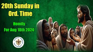 20th Sunday in Ordinary Time Homily for 18th August 2024 [upl. by Lehcir]