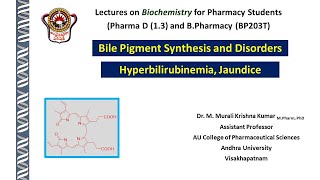 bile pigment biosynthesis and hyperbilirubinemia jaundice [upl. by Adnov399]