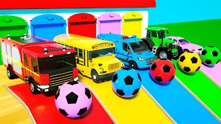 Wheels on the Bus  Bingo Song  Oh no Cars Fell into Color Lake  Baby Nursery Rhymes amp Kids Songs [upl. by Kele]